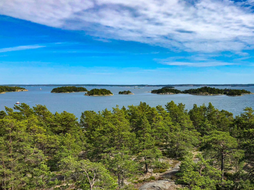 View over Stockholm Archipelago from the lookout tower